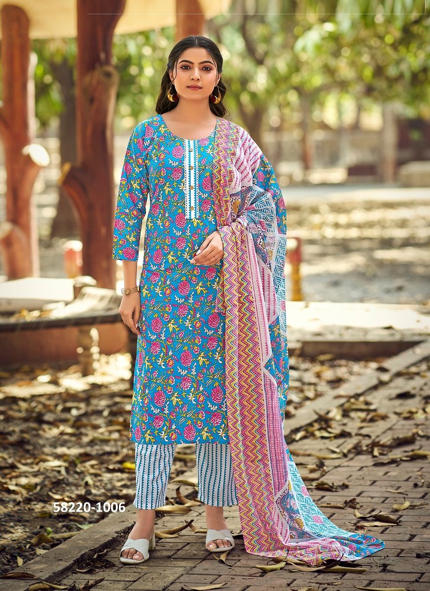 SUMMER FASHION 9 - Catalog # 58220 (Set of 6 Readymade Salwar Suits) by Brand TIPS & TOPS SUMMER FASHION 9 - Catalog # 58220 (Set of 6 Readymade Salwar Suits) by Brand TIPS & TOPS
