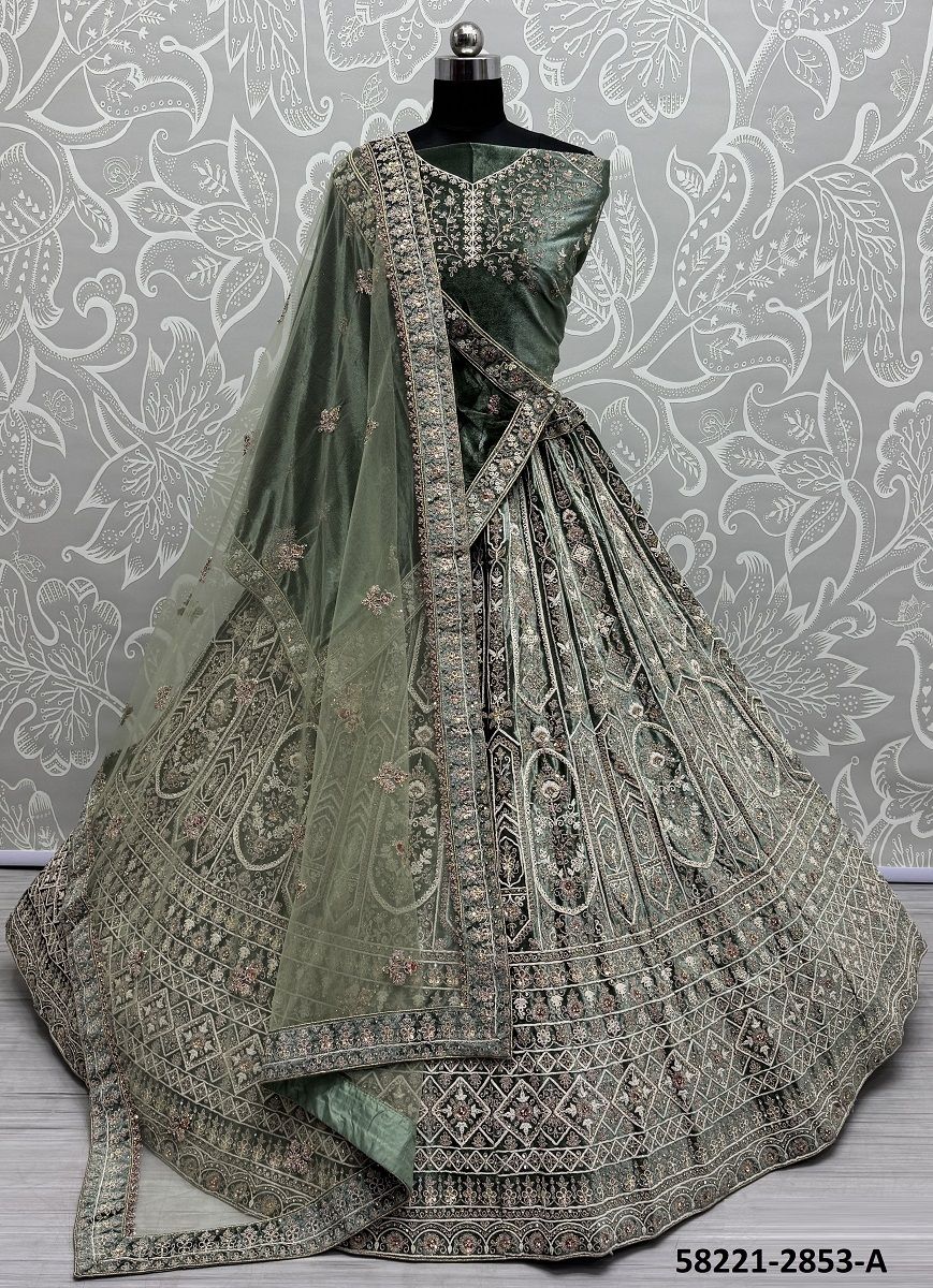 SERIES 2846-2855 - Catalog # 58221 (Set of 11 Semi-Stitched Lehengas) by Brand STROLLAY ®