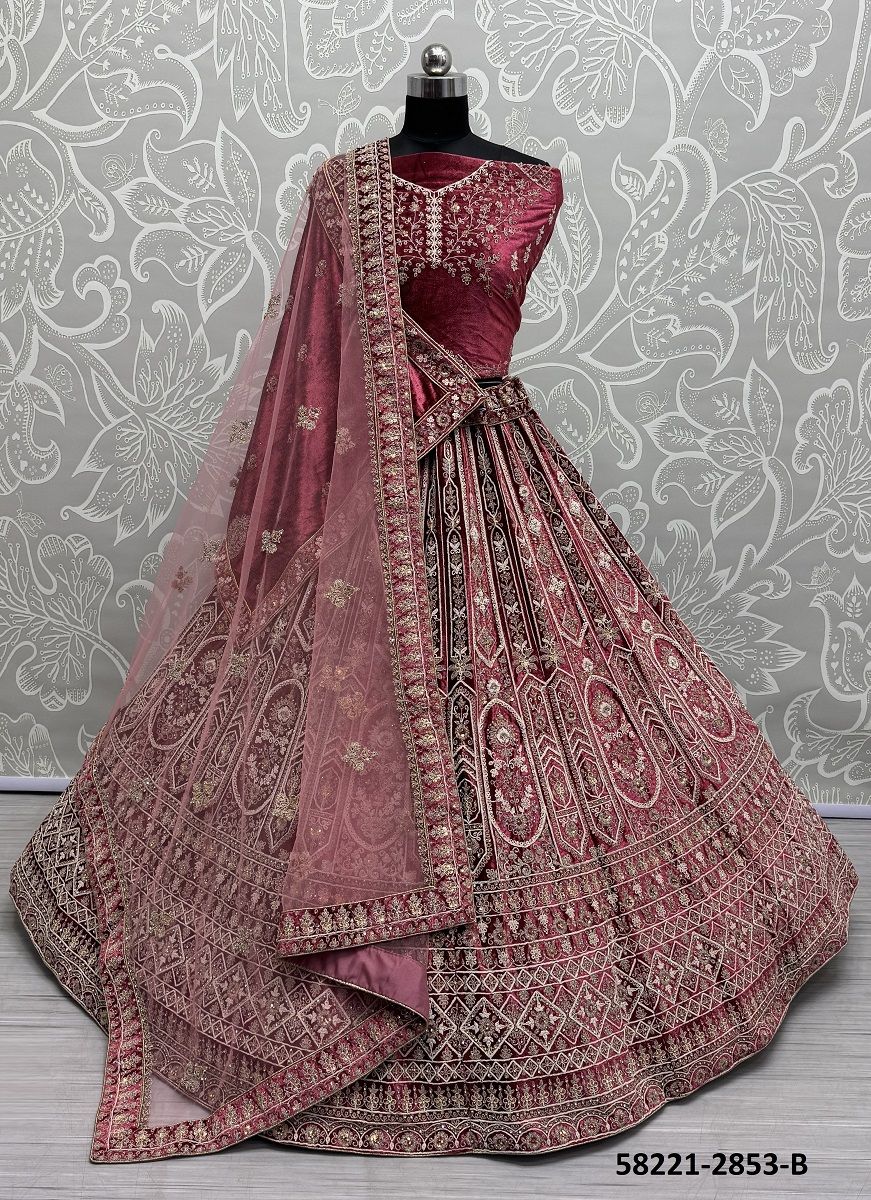 SERIES 2846-2855 - Catalog # 58221 (Set of 11 Semi-Stitched Lehengas) by Brand STROLLAY ®