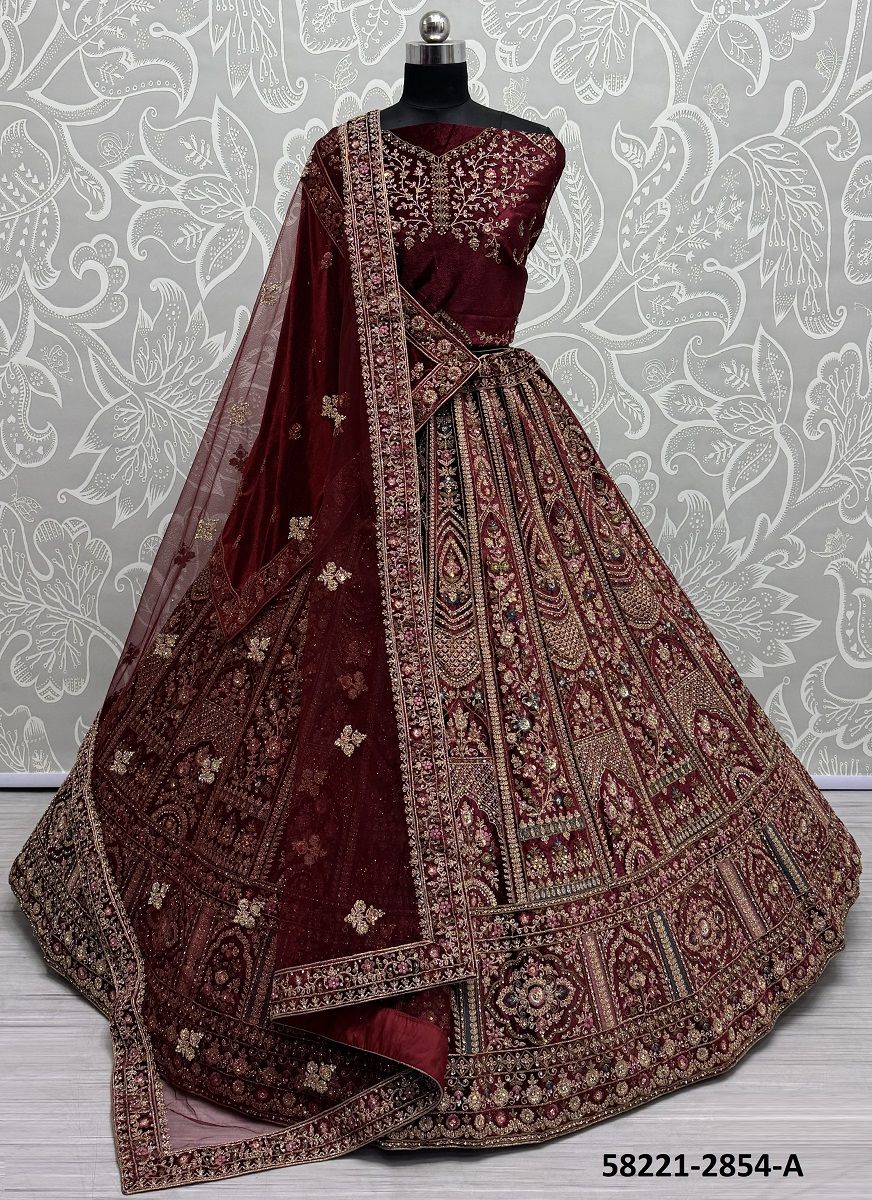 SERIES 2846-2855 - Catalog # 58221 (Set of 11 Semi-Stitched Lehengas) by Brand STROLLAY ®