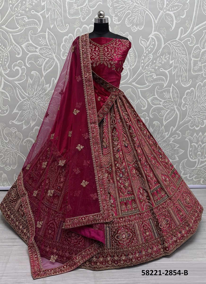 SERIES 2846-2855 - Catalog # 58221 (Set of 11 Semi-Stitched Lehengas) by Brand STROLLAY ®