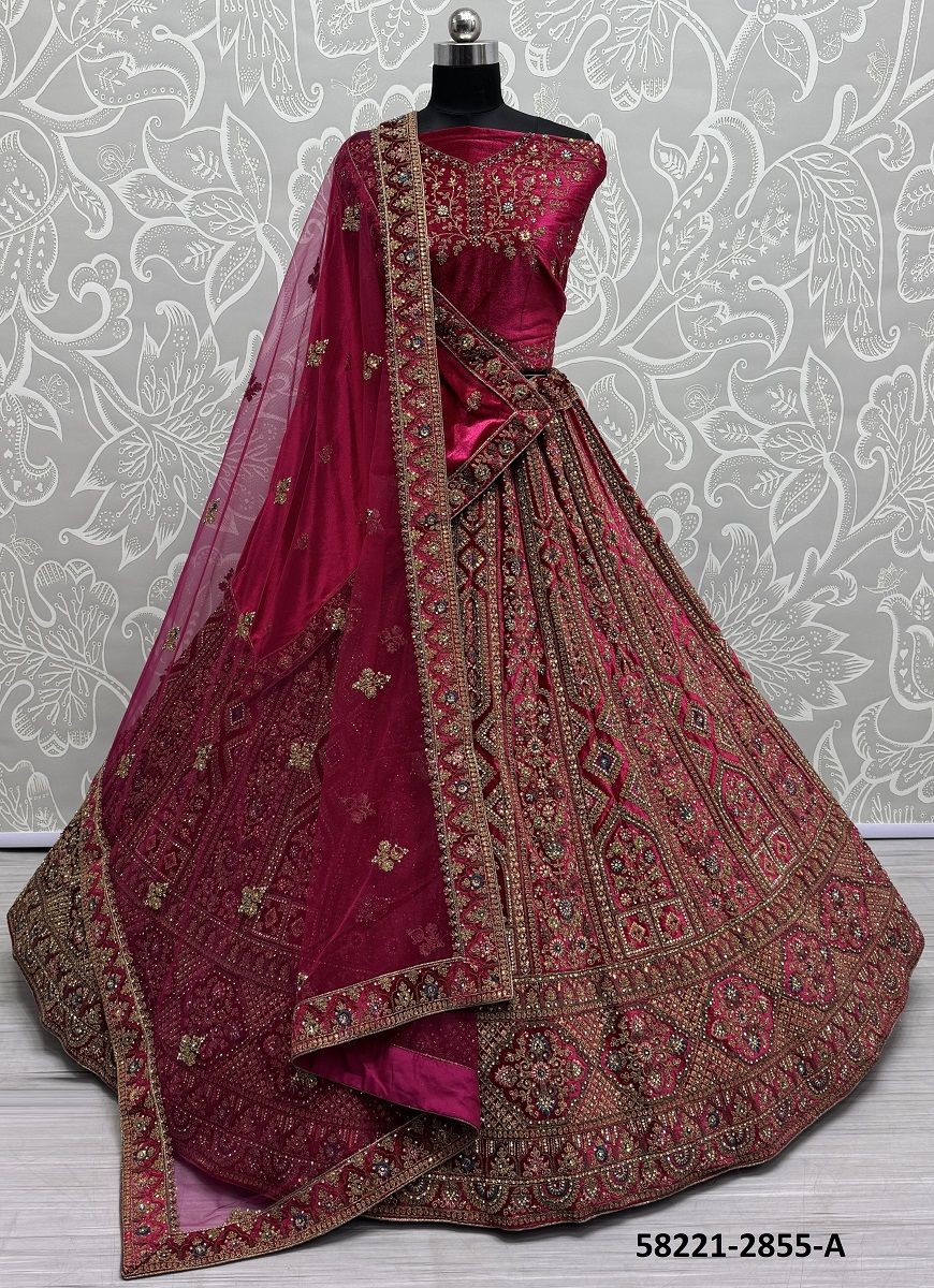 SERIES 2846-2855 - Catalog # 58221 (Set of 11 Semi-Stitched Lehengas) by Brand STROLLAY ®