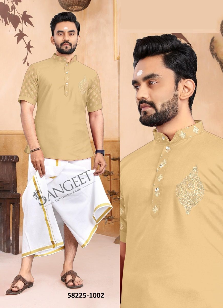 LUNGI STYLE 2 - Catalog # 58225 (Set of 8 Men's Ethnic Wear) by Brand SANGEET
