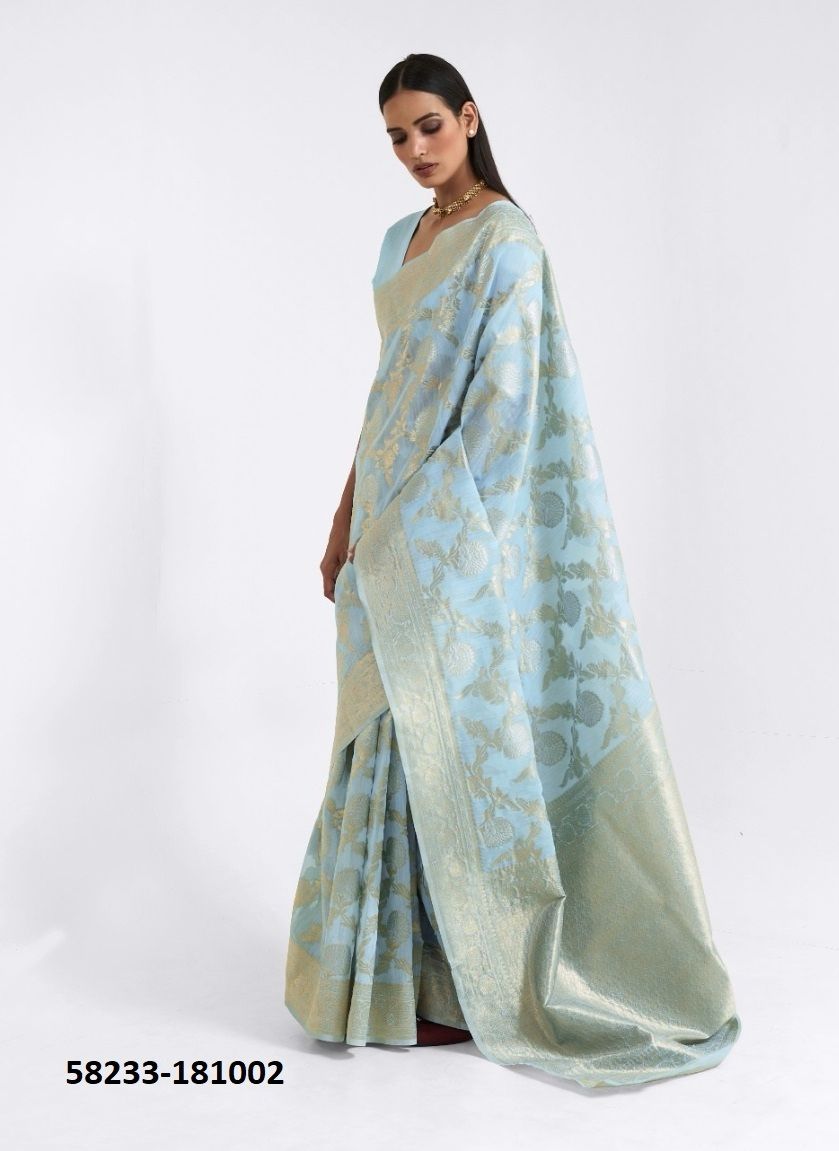 KANANYA LINEN - Catalog # 58233 (Set of 6 Sarees) by Brand RAJTEX FABRICS