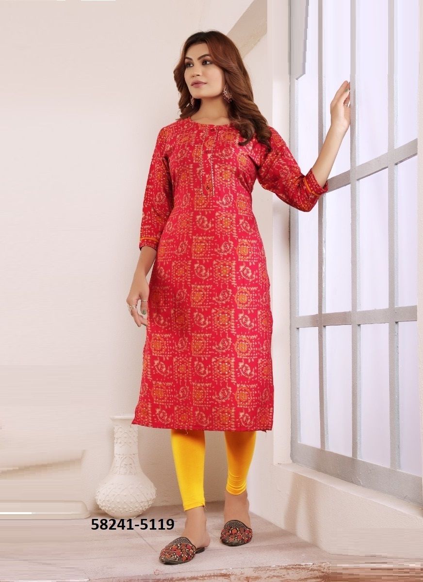 STAR 3 - Catalog # 58241 (Set of 4 Readymade Women's Kurtis / Tops) by Brand STROLLAY ®