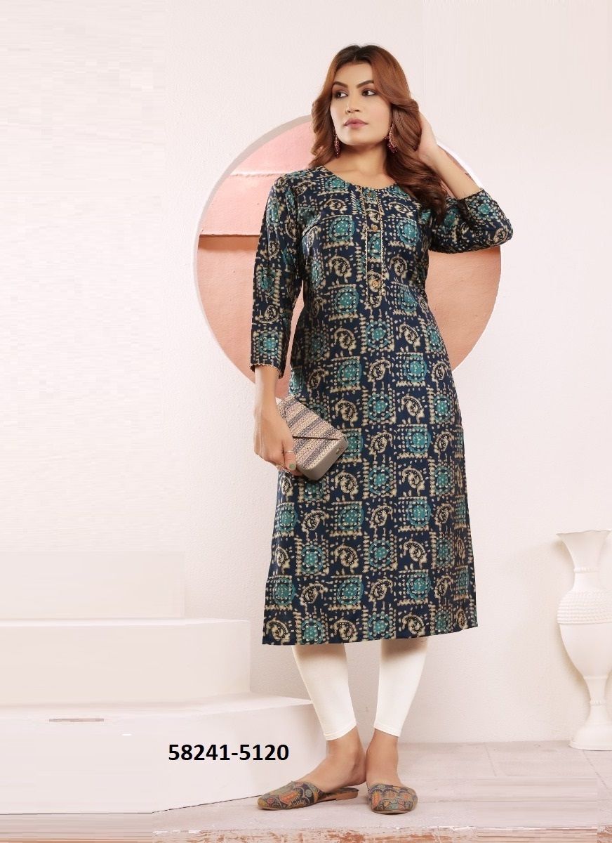 STAR 3 - Catalog # 58241 (Set of 4 Readymade Women's Kurtis / Tops) by Brand STROLLAY ®