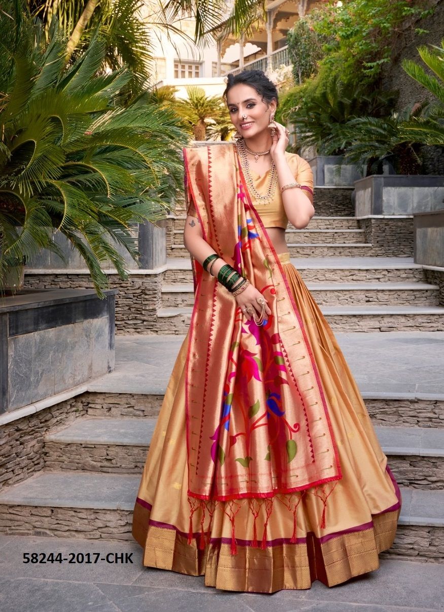 MIRUDHA - Catalog # 58244 (Set of 4 Semi-Stitched Lehengas) by Brand STROLLAY ®