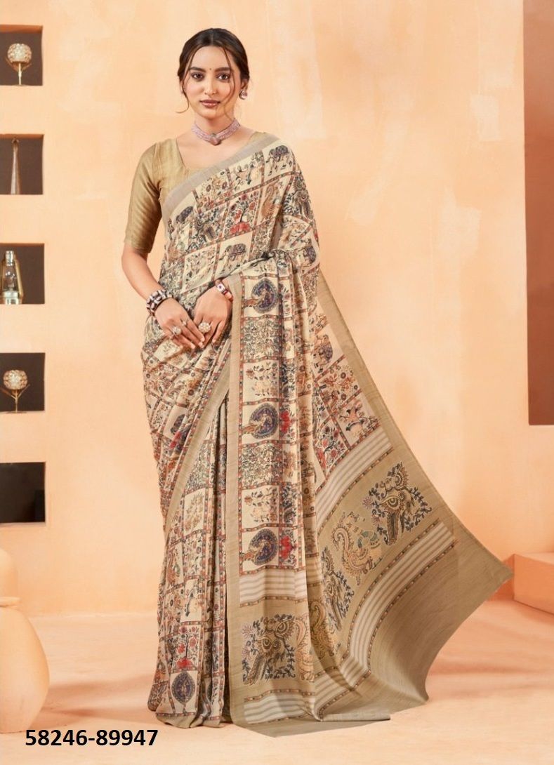 ANTIQUE ROYAL 14 - Catalog # 58246 (Set of 12 Sarees) by Brand VIPUL FASHIONS