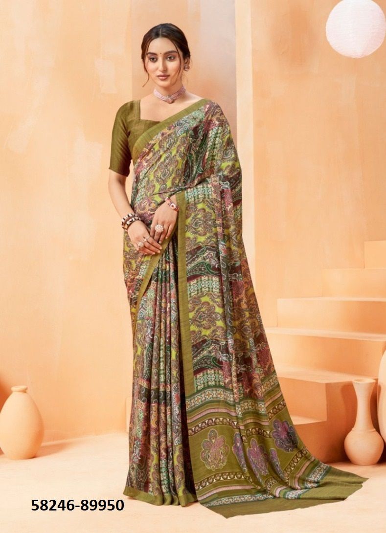ANTIQUE ROYAL 14 - Catalog # 58246 (Set of 12 Sarees) by Brand VIPUL FASHIONS