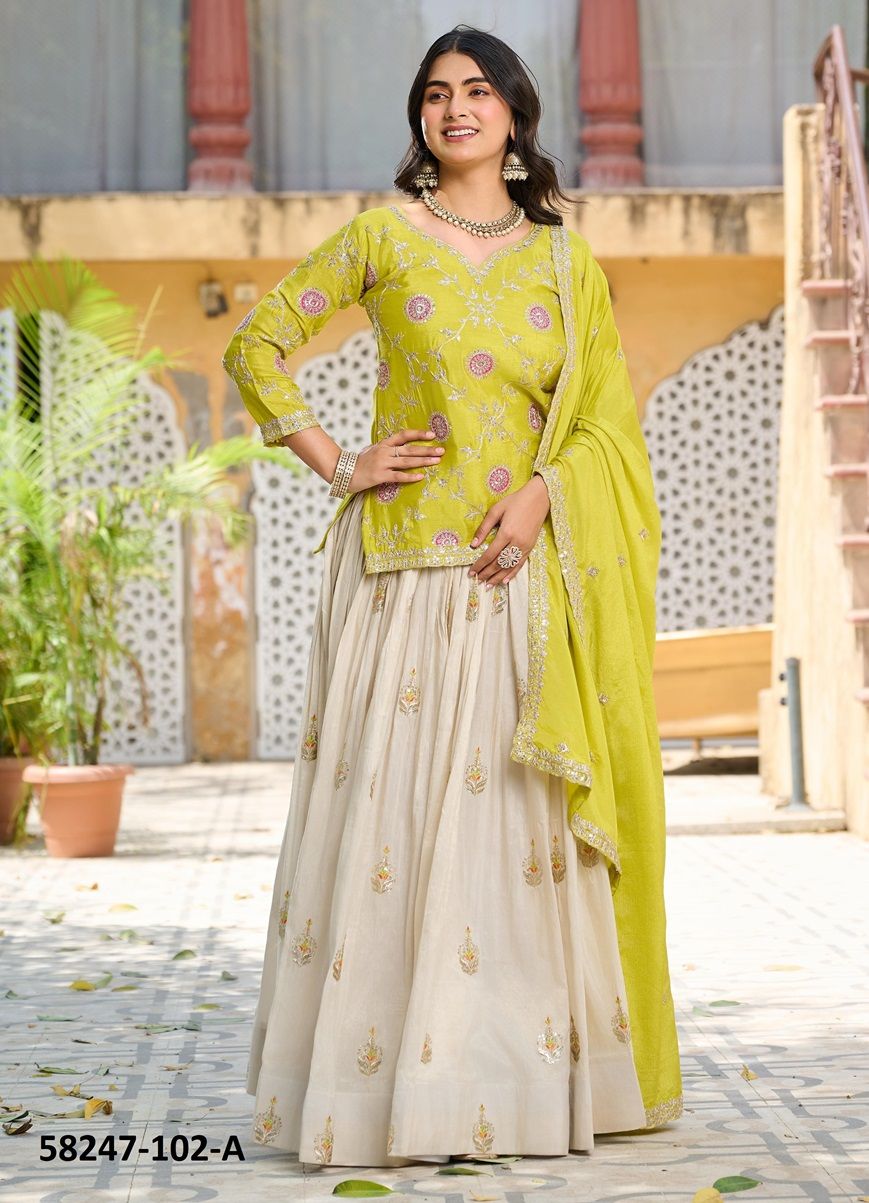 GHAGRA SUITS 101 - Catalog # 58247 (Set of 2 Readymade Salwar Suits) by Brand STROLLAY ®