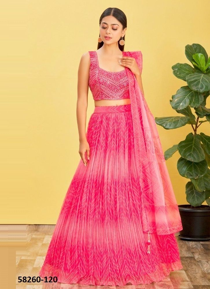 MANDAKINI 2 - Catalog # 58260 (Set of 11 Semi-Stitched Lehengas) by Brand STROLLAY ®