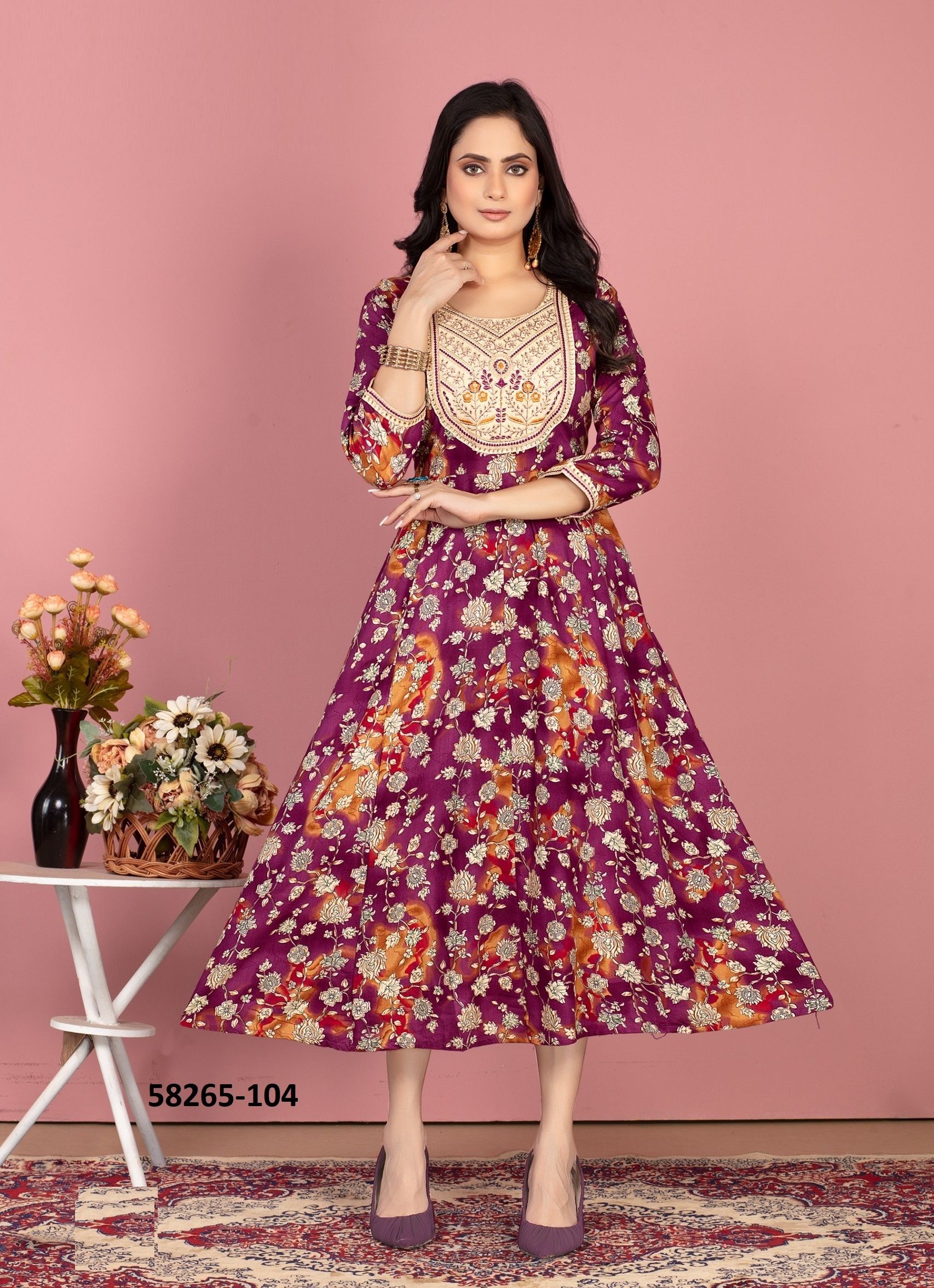DEEDAR - Catalog # 58265 (Set of 6 Readymade Women's Kurtis / Tops) by Brand DEE CEE DEEDAR - Catalog # 58265 (Set of 6 Readymade Women's Kurtis / Tops) by Brand DEE CEE