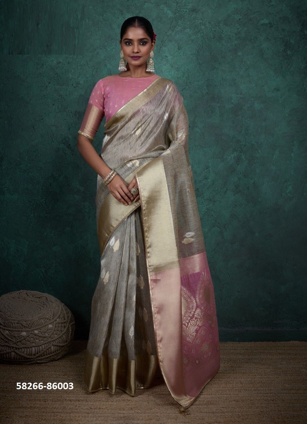 RAVAYA - Catalog # 58266 (Set of 4 Sarees) by Brand S-ETHNIC LIFESTYLE