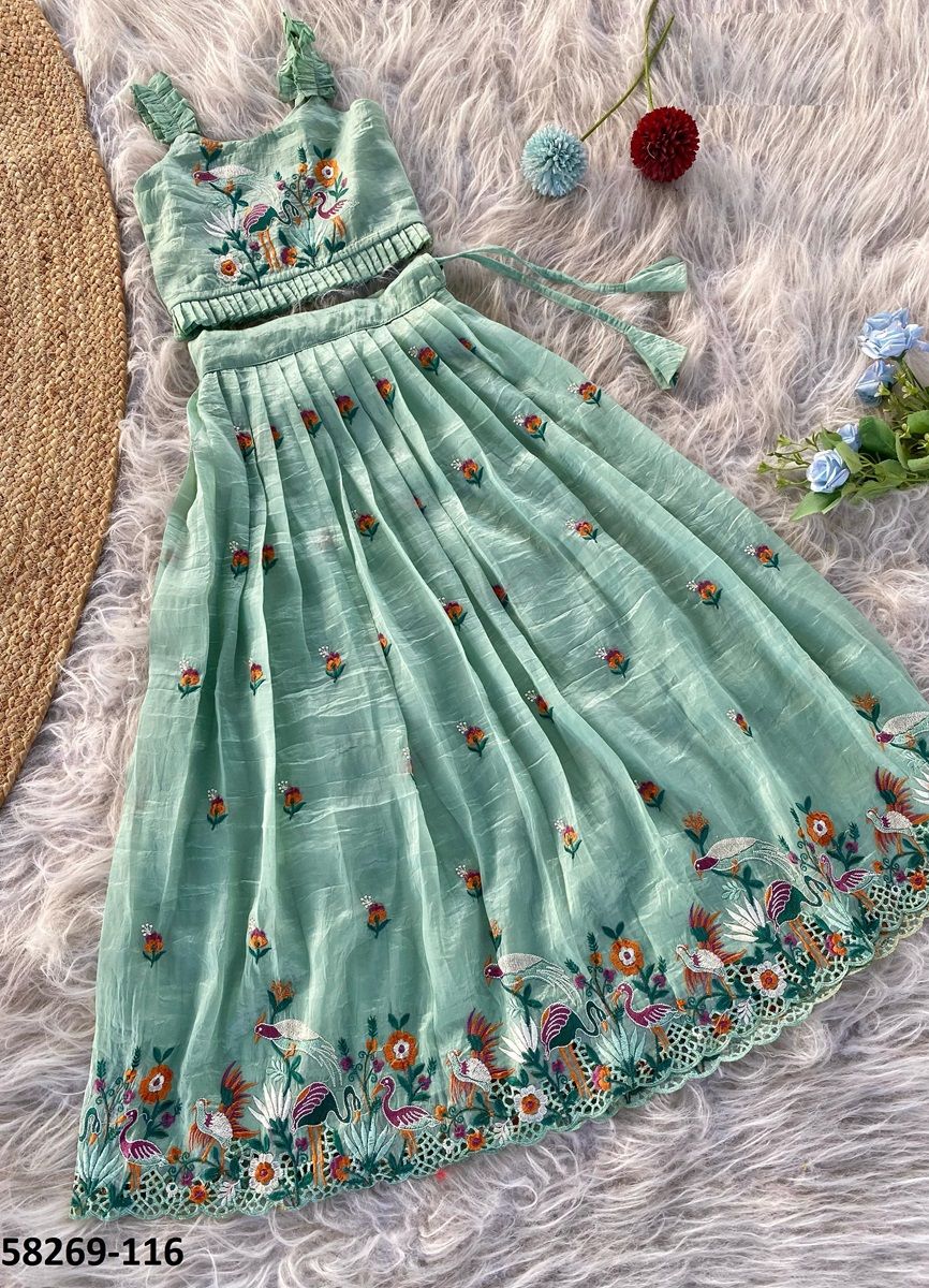 SERIES 115-116 - Catalog # 58269 (Set of 2 Readymade Lehengas) by Brand STROLLAY ®