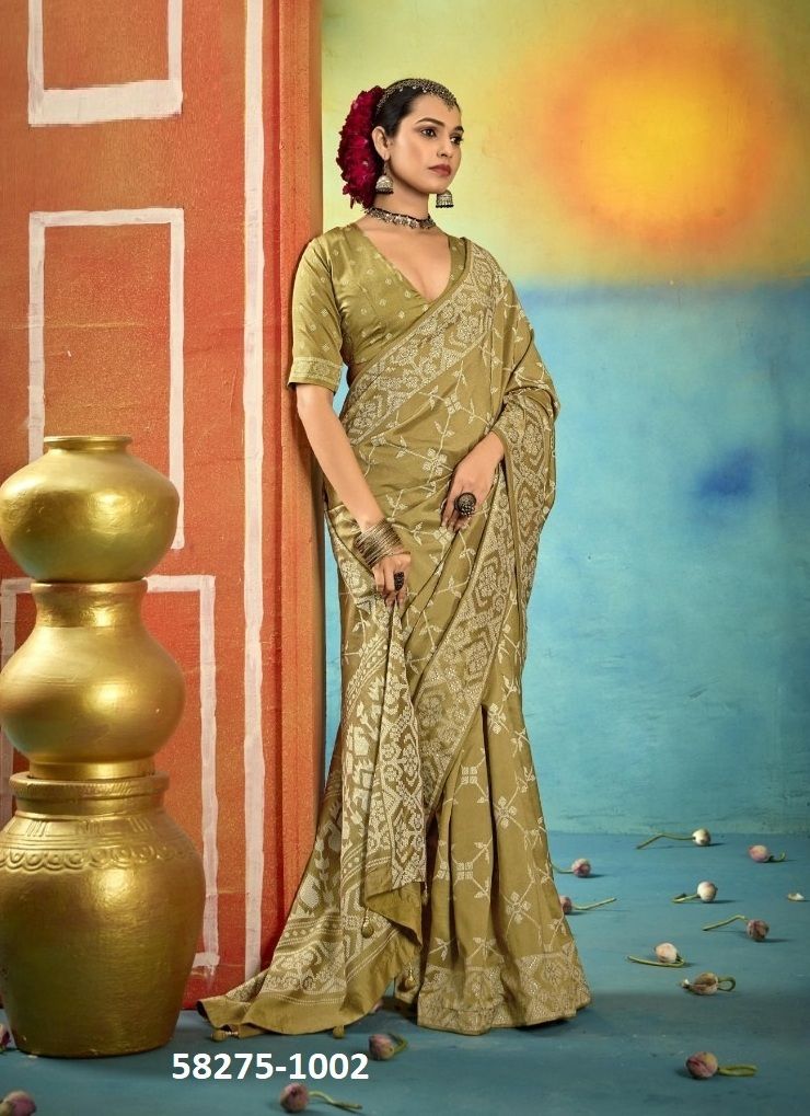 SARANGI - Catalog # 58275 (Set of 12 Sarees) by Brand SHUBH SHREE CREATIONS