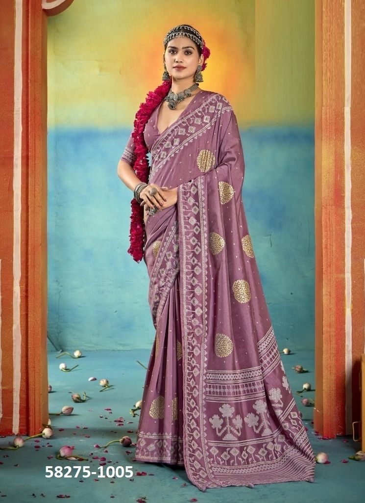 SARANGI - Catalog # 58275 (Set of 12 Sarees) by Brand SHUBH SHREE CREATIONS