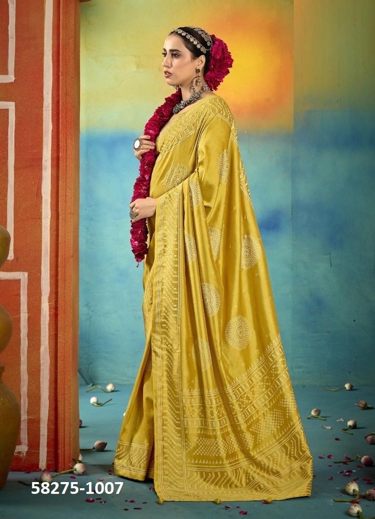 SARANGI - Catalog # 58275 (Set of 12 Sarees) by Brand SHUBH SHREE CREATIONS