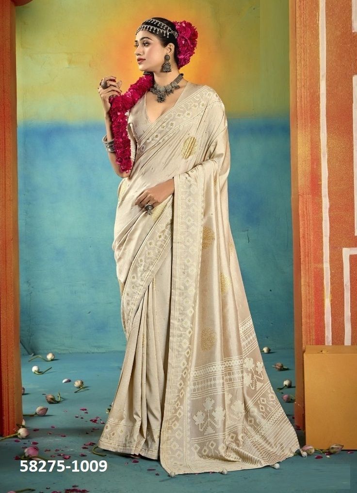 SARANGI - Catalog # 58275 (Set of 12 Sarees) by Brand SHUBH SHREE CREATIONS
