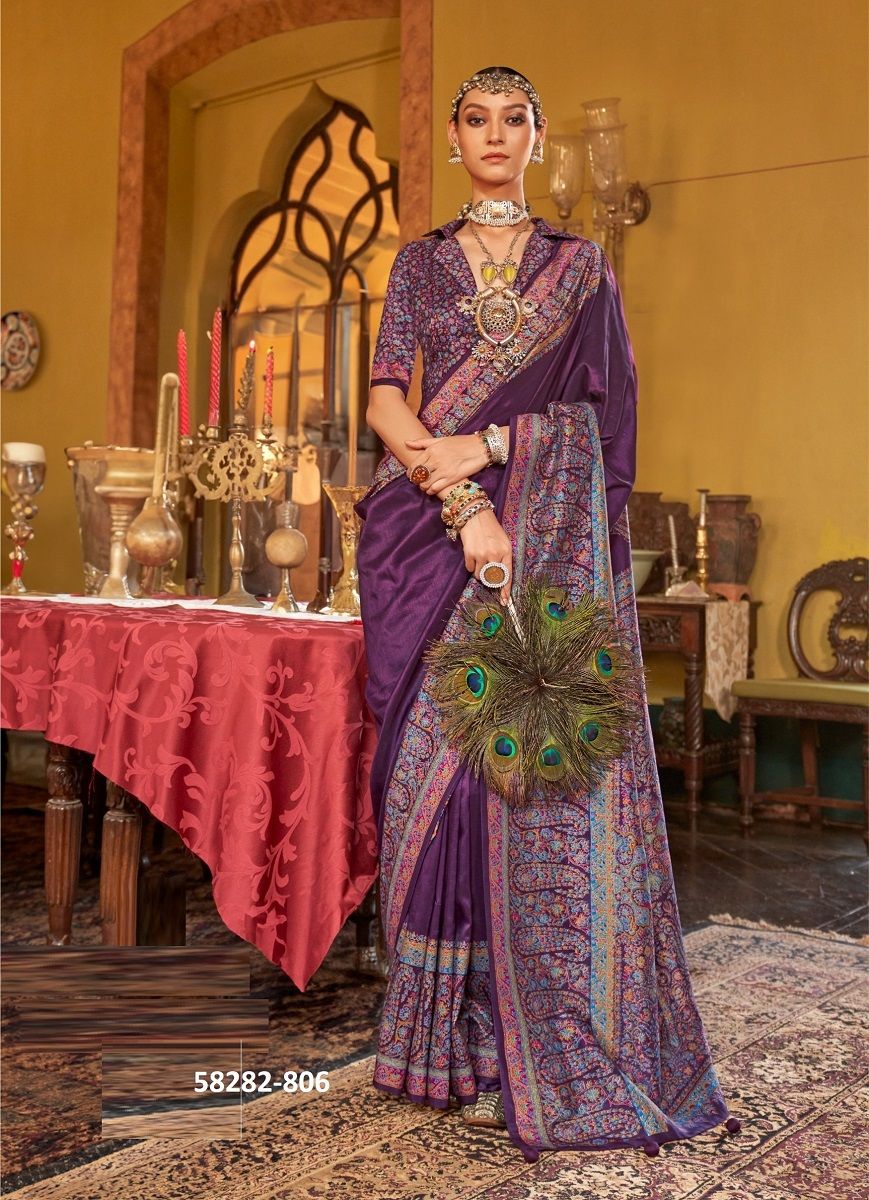 MORNI - Catalog # 58282 (Set of 6 Sarees) by Brand KRESHVA MORNI - Catalog # 58282 (Set of 6 Sarees) by Brand KRESHVA