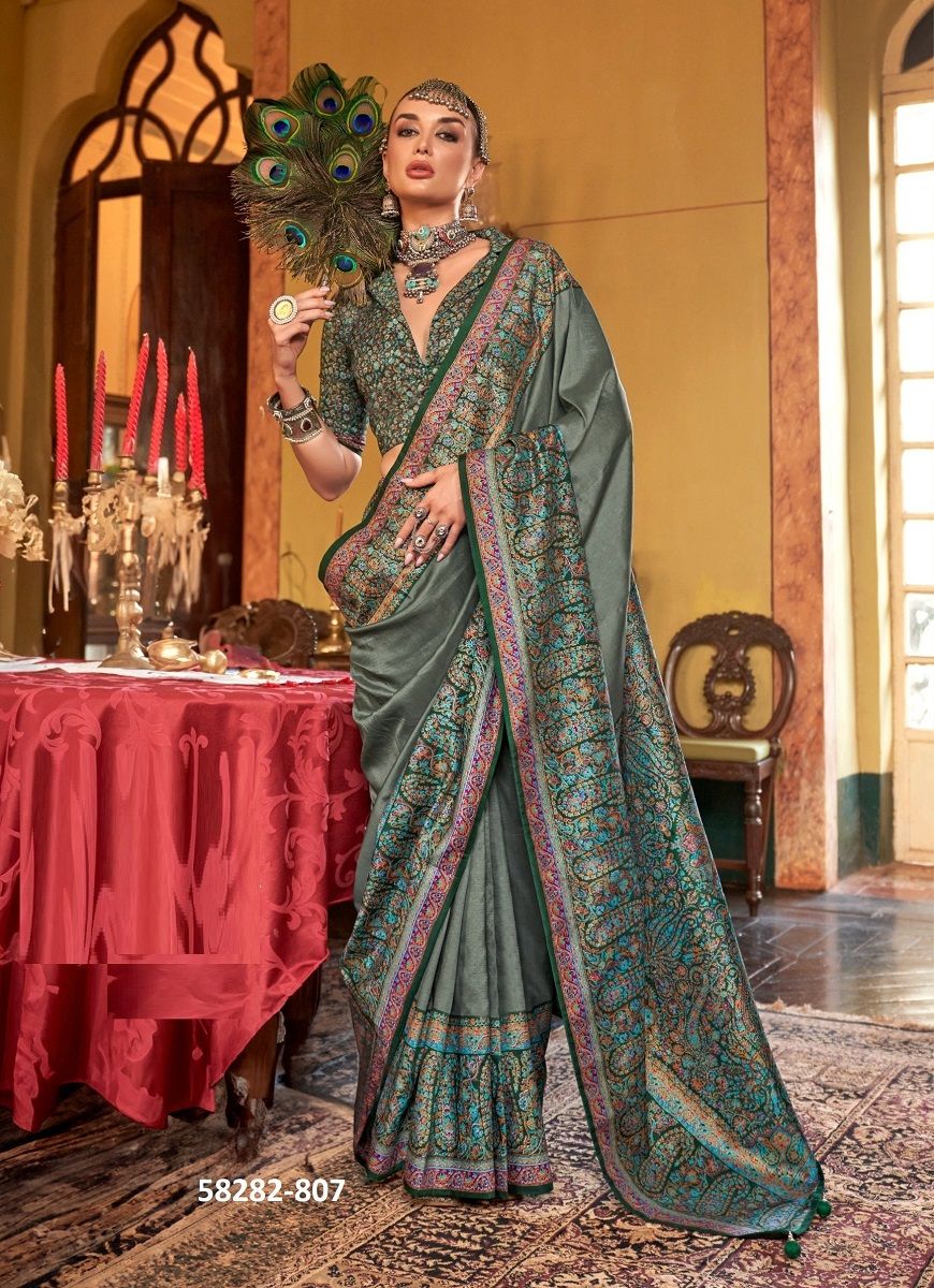 MORNI - Catalog # 58282 (Set of 6 Sarees) by Brand KRESHVA MORNI - Catalog # 58282 (Set of 6 Sarees) by Brand KRESHVA