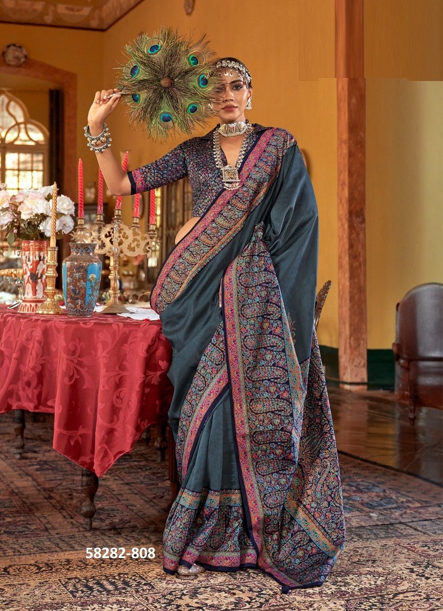 MORNI - Catalog # 58282 (Set of 6 Sarees) by Brand KRESHVA MORNI - Catalog # 58282 (Set of 6 Sarees) by Brand KRESHVA