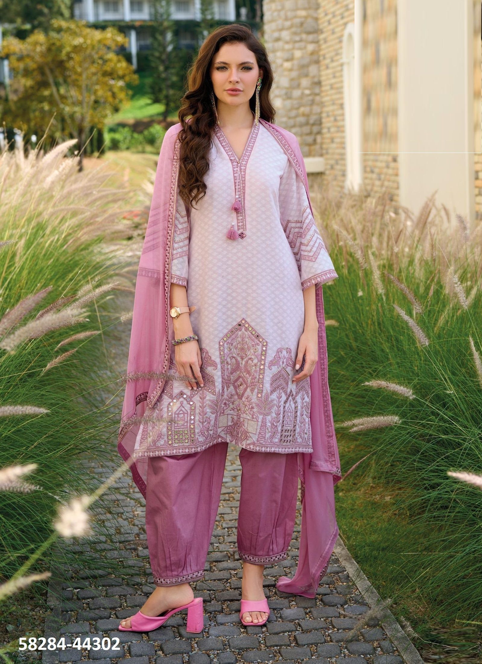SEHRA - Catalog # 58284 (Set of 3 Readymade Salwar Suits) by Brand KAILEE FASHIONS