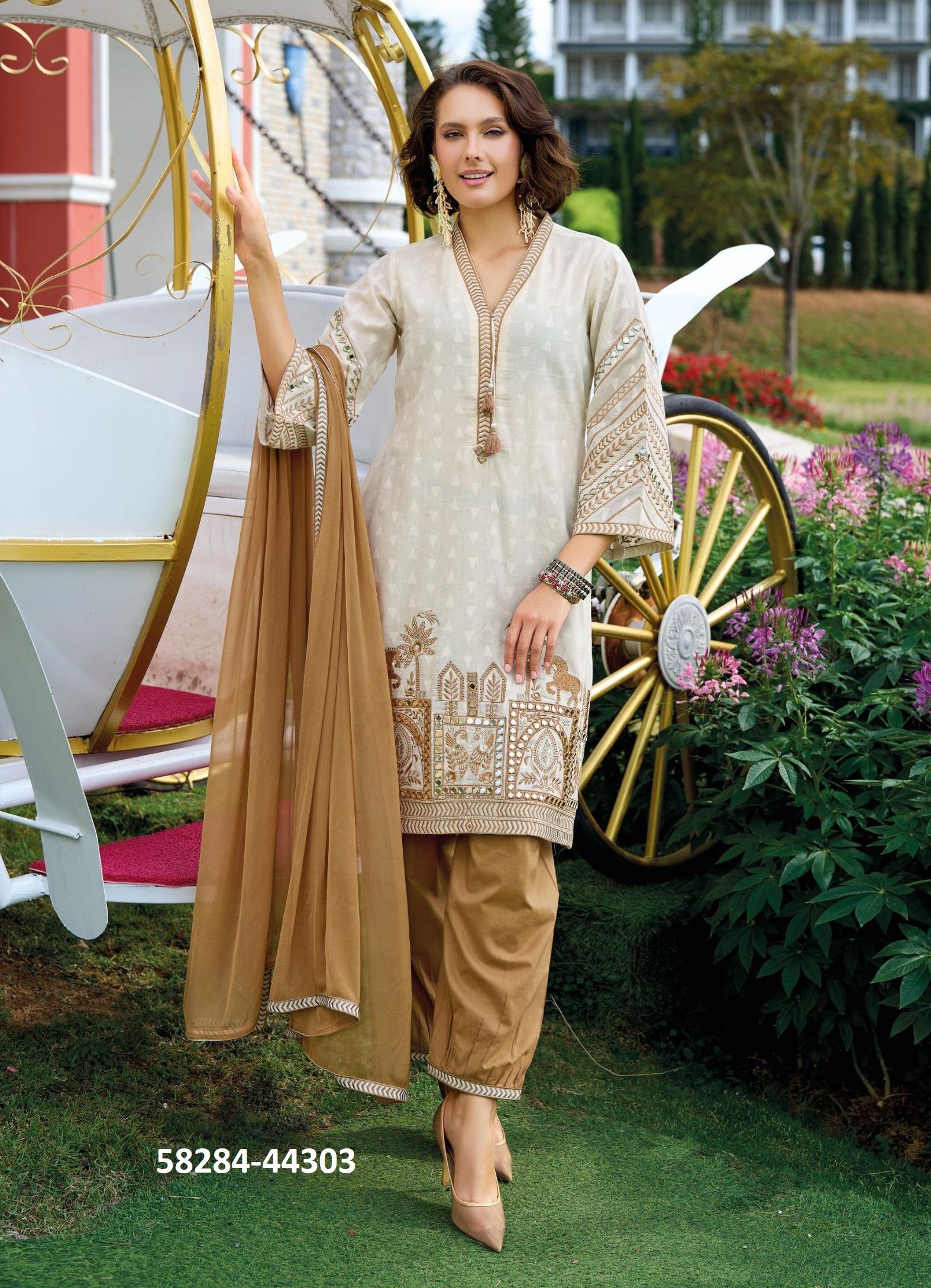 SEHRA - Catalog # 58284 (Set of 3 Readymade Salwar Suits) by Brand KAILEE FASHIONS