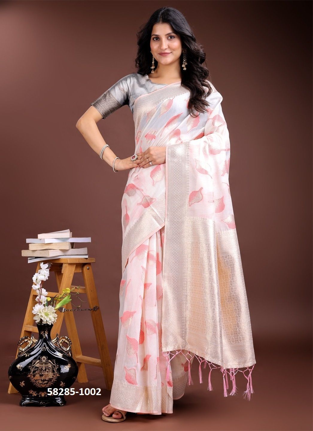 COTTON BREEZE - Catalog # 58285 (Set of 5 Sarees) by Brand STROLLAY ®