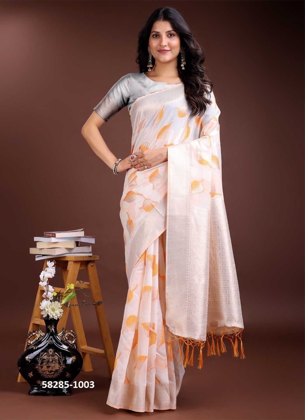 COTTON BREEZE - Catalog # 58285 (Set of 5 Sarees) by Brand STROLLAY ®