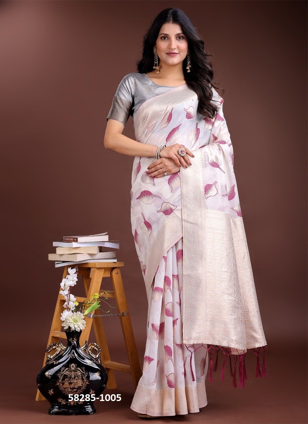 COTTON BREEZE - Catalog # 58285 (Set of 5 Sarees) by Brand STROLLAY ®