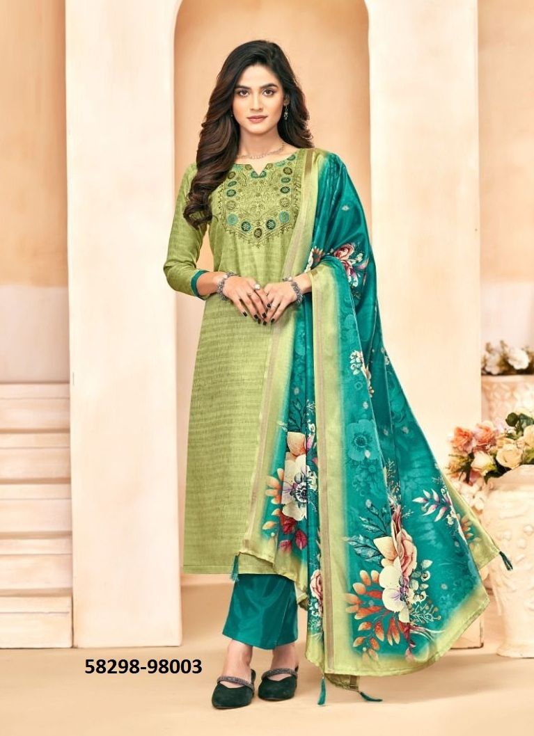 MUSKAAN - Catalog # 58298 (Set of 12 Readymade Salwar Suits) by Brand STROLLAY ®