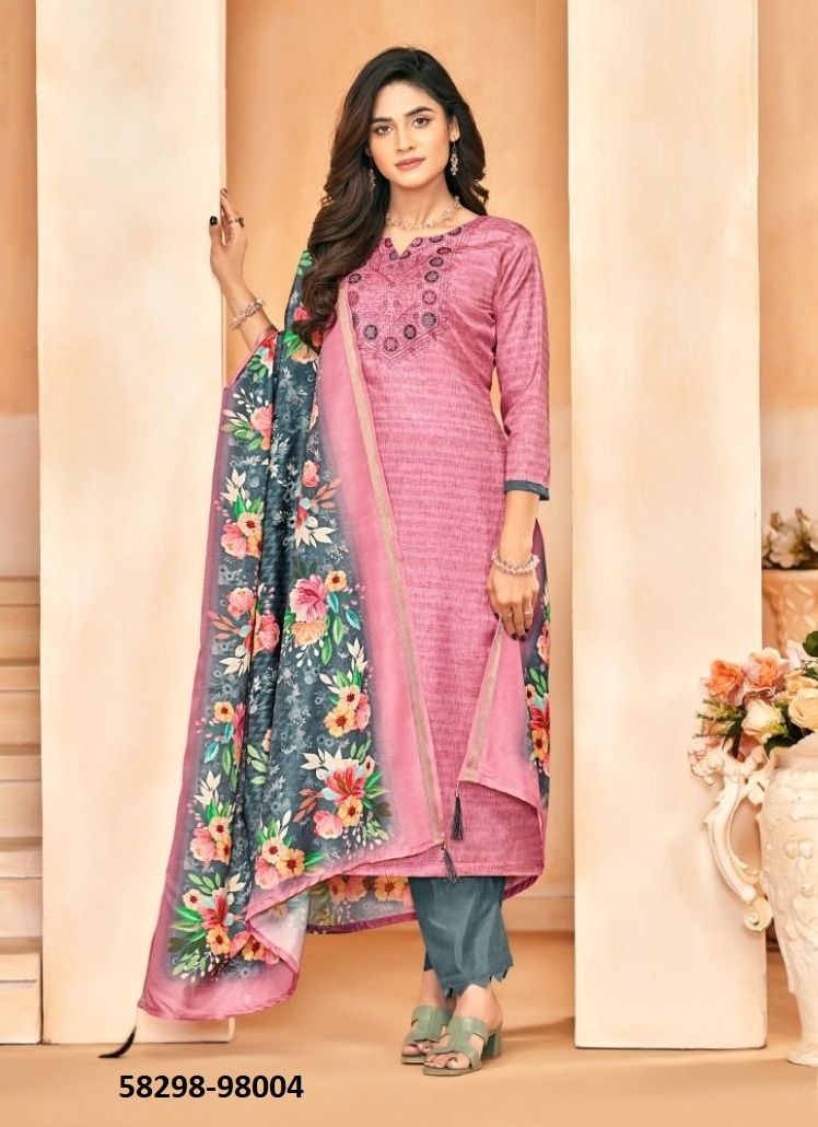 MUSKAAN - Catalog # 58298 (Set of 12 Readymade Salwar Suits) by Brand STROLLAY ®