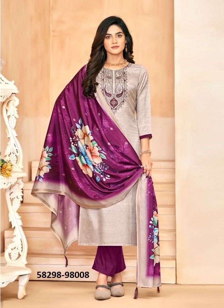 MUSKAAN - Catalog # 58298 (Set of 12 Readymade Salwar Suits) by Brand STROLLAY ®