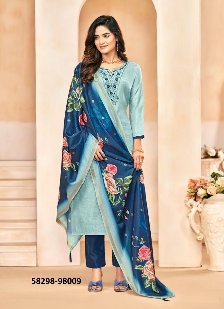 MUSKAAN - Catalog # 58298 (Set of 12 Readymade Salwar Suits) by Brand STROLLAY ®