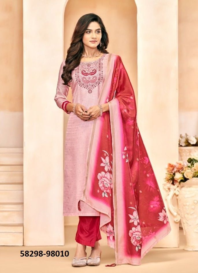 MUSKAAN - Catalog # 58298 (Set of 12 Readymade Salwar Suits) by Brand STROLLAY ®