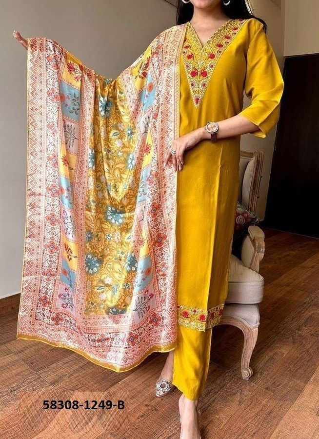 SERIES 1249 - Catalog # 58308 (Set of 2 Readymade Salwar Suits) by Brand STROLLAY ®