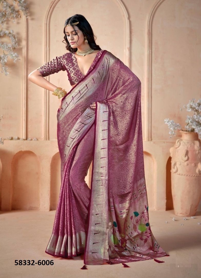 SHALIGRAM 6 - Catalog # 58332 (Set of 6 Sarees) by Brand SHUBH SHREE CREATIONS SHALIGRAM 6 - Catalog # 58332 (Set of 6 Sarees) by Brand SHUBH SHREE CREATIONS
