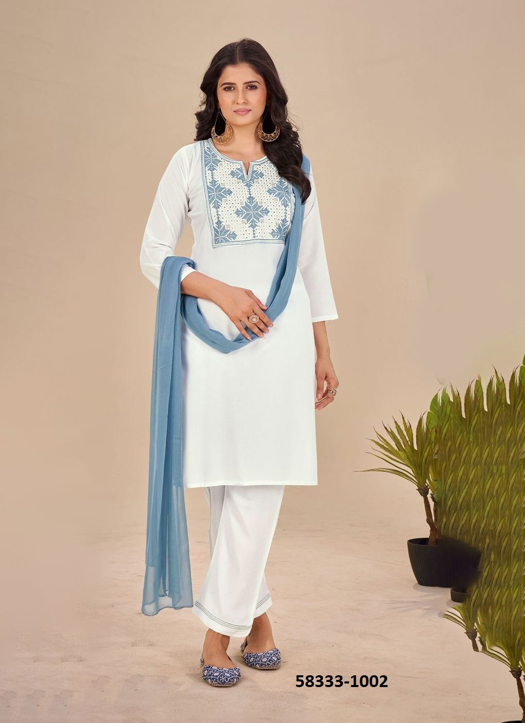 JULIET - Catalog # 58333 (Set of 4 Readymade Salwar Suits) by Brand BLUE HILLS