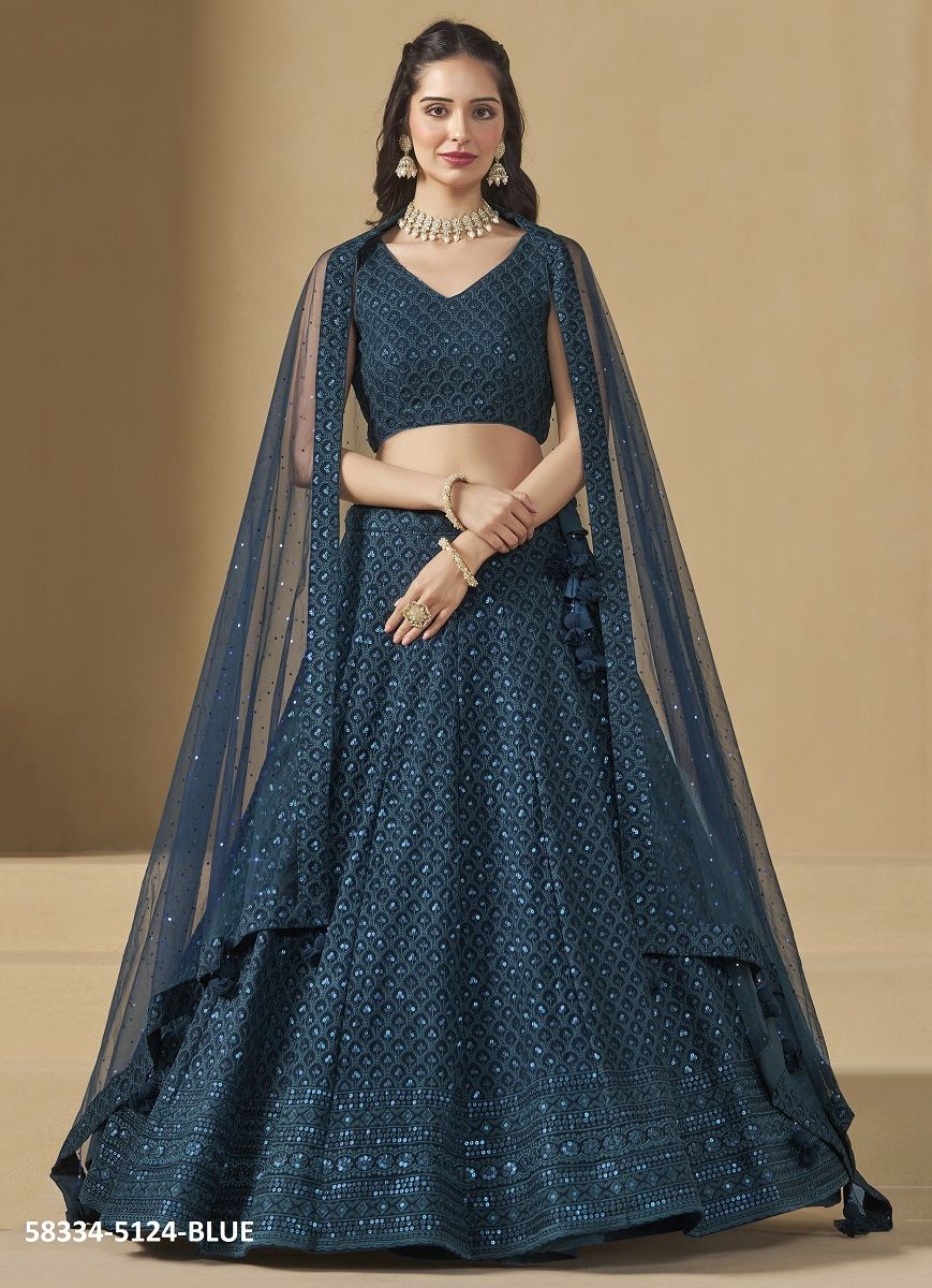 FLORANCE 1 - Catalog # 58334 (Set of 5 Semi-Stitched Lehengas) by Brand STROLLAY ®