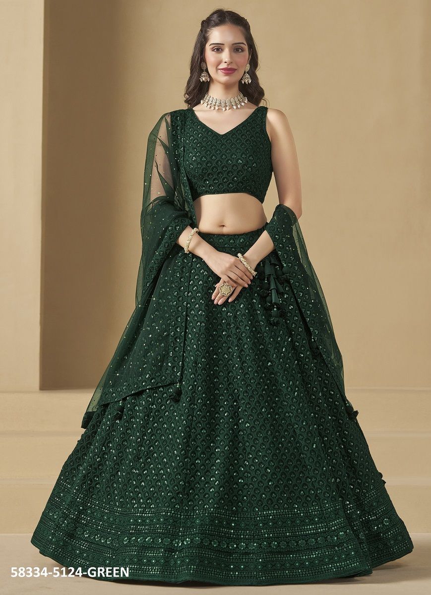 FLORANCE 1 - Catalog # 58334 (Set of 5 Semi-Stitched Lehengas) by Brand STROLLAY ®