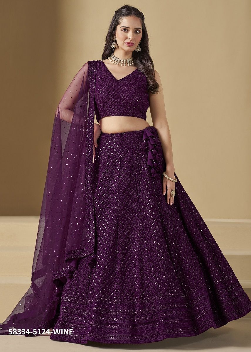 FLORANCE 1 - Catalog # 58334 (Set of 5 Semi-Stitched Lehengas) by Brand STROLLAY ®