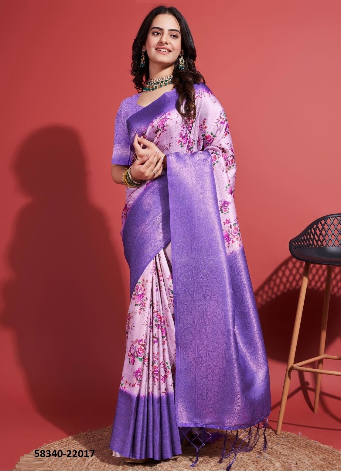 DIONNE 3 - Catalog # 58340 (Set of 5 Sarees) by Brand STROLLAY ®