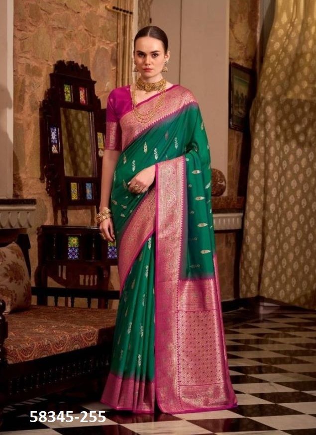 GATHA SILK - Catalog # 58345 (Set of Sarees) by Brand STROLLAY ® GATHA SILK - Catalog # 58345 (Set of Sarees) by Brand STROLLAY ®