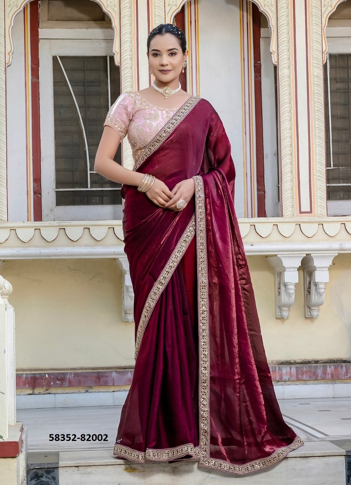 AMEYAA - Catalog # 58352 (Set of 4 Sarees) by Brand S-ETHNIC LIFESTYLE