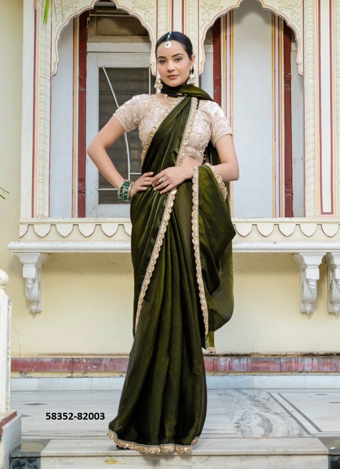 AMEYAA - Catalog # 58352 (Set of 4 Sarees) by Brand S-ETHNIC LIFESTYLE