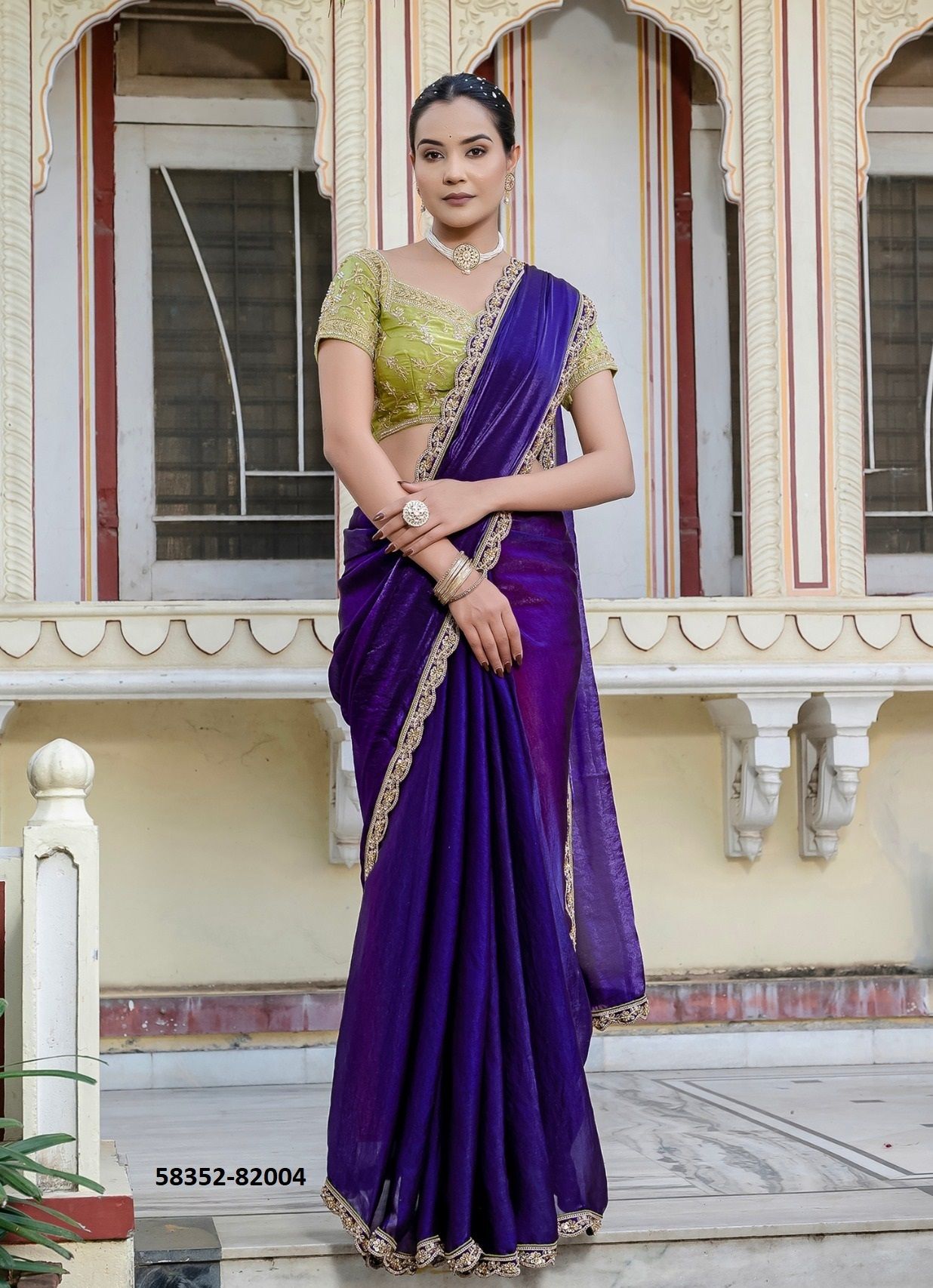 AMEYAA - Catalog # 58352 (Set of 4 Sarees) by Brand S-ETHNIC LIFESTYLE