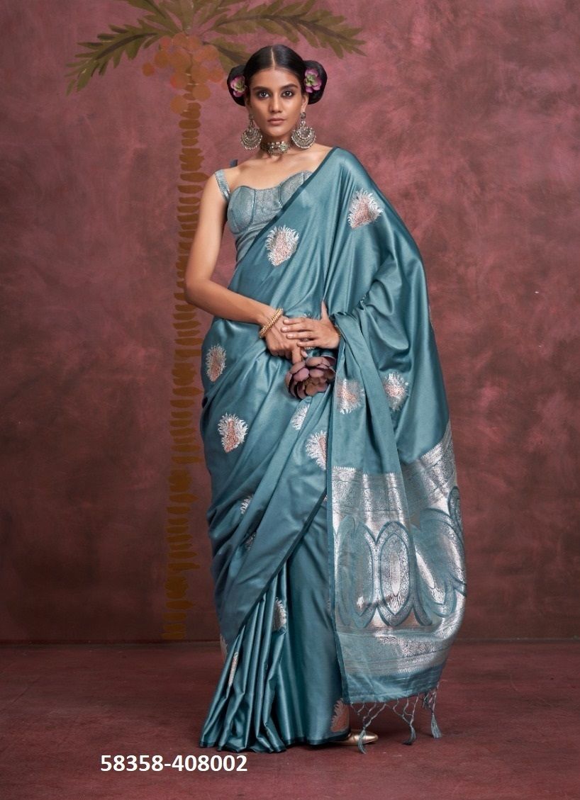 KANTHKALA PANTHER - Catalog # 58358 (Set of 4 Sarees) by Brand RAJTEX FABRICS