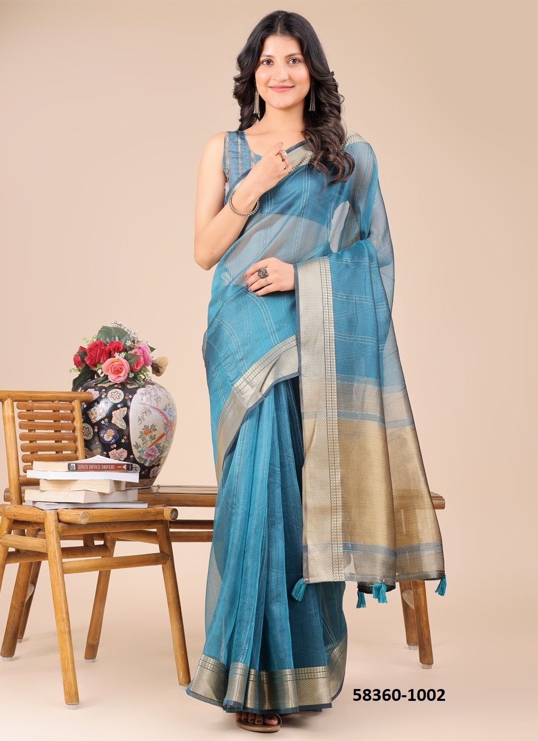 GEORGIA - Catalog # 58360 (Set of 5 Sarees) by Brand STROLLAY ®