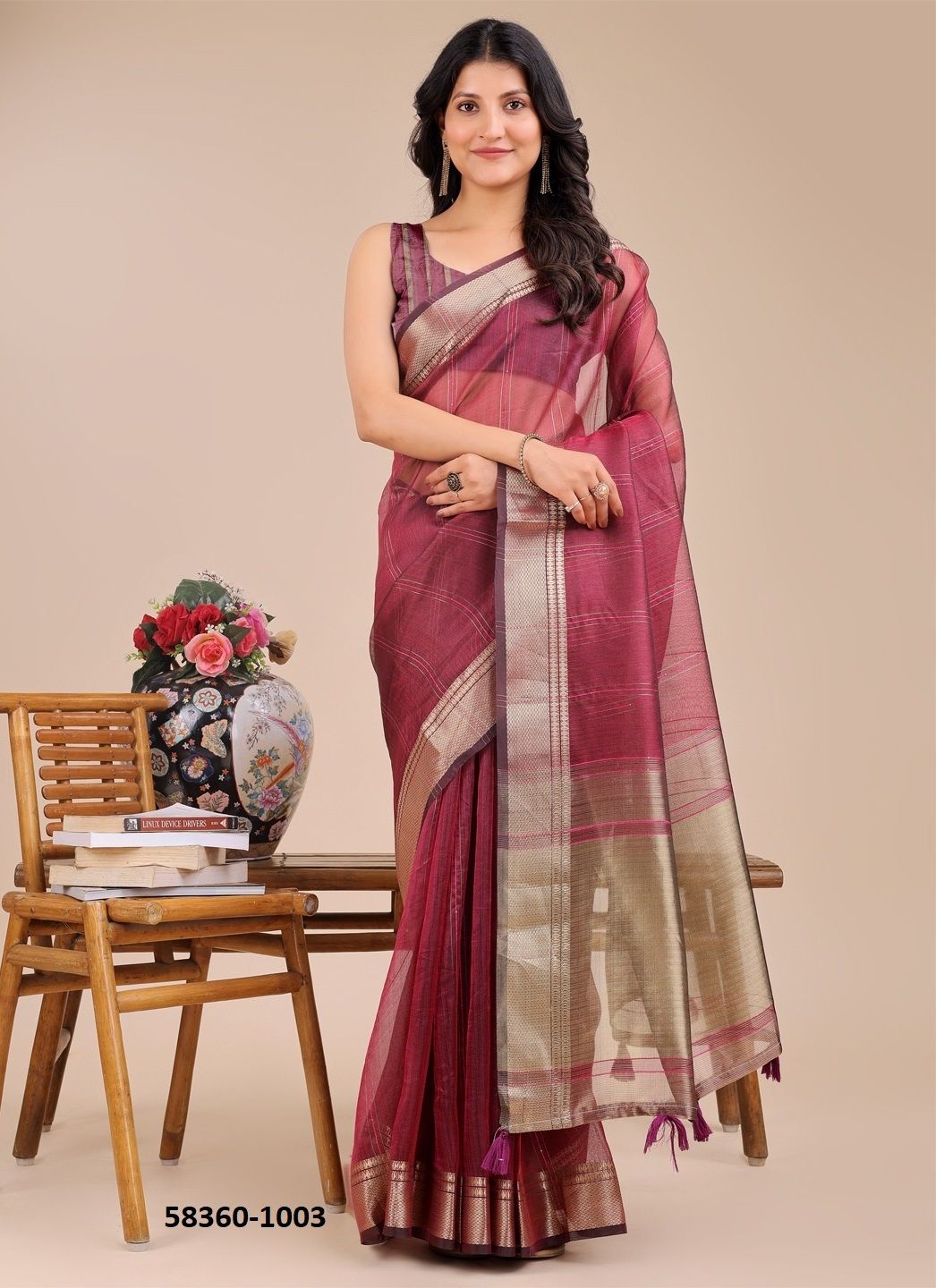 GEORGIA - Catalog # 58360 (Set of 5 Sarees) by Brand STROLLAY ®