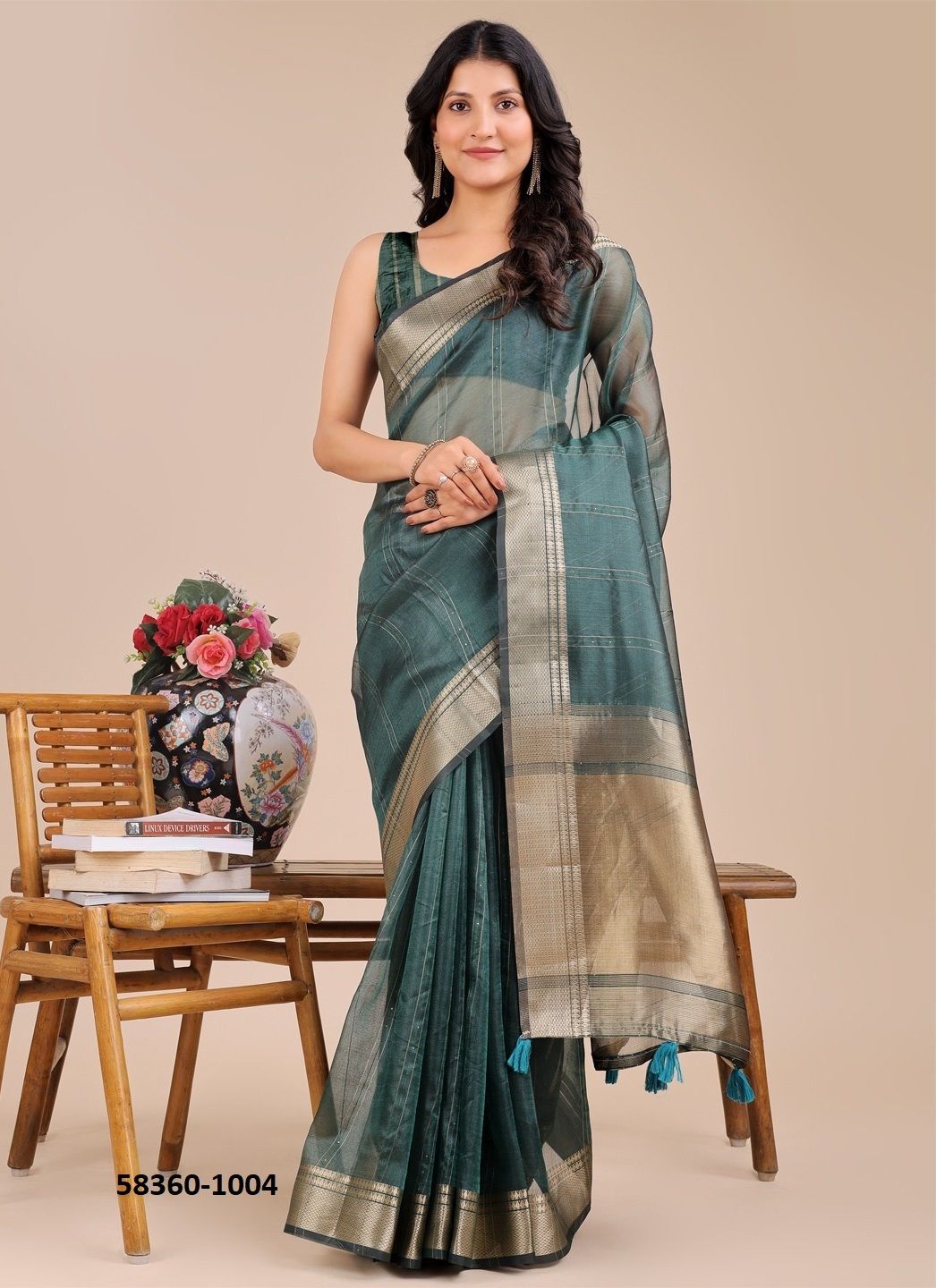 GEORGIA - Catalog # 58360 (Set of 5 Sarees) by Brand STROLLAY ®
